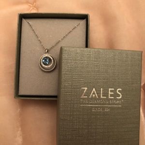 Circle aqua pendant